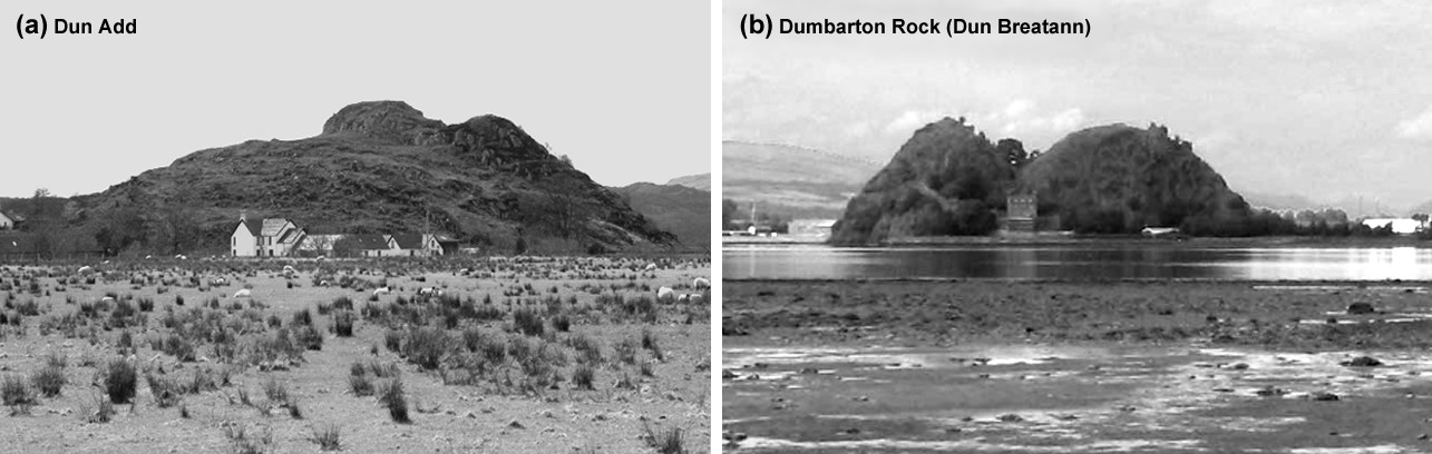 Plate 1. (a) Dun Add from the East. (b) Dumbarton Rock from across the Clyde. Plate 1. (a) Dun Add from the East. (b) Dumbarton Rock from across the Clyde.